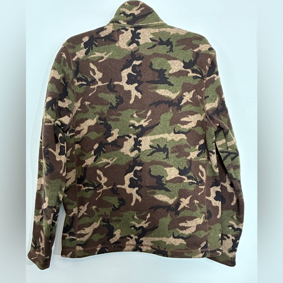 Polo Ralph Lauren $228 Camo Full Zip Fleece Lined Sweater Jacket Green Medium - Picture 2 of 12